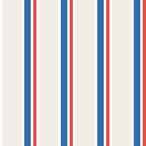 Classic Stripes in Red White Blue