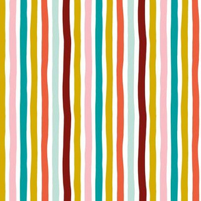 Rainbow beams abstract vertical stripes trend colorful modern minimal design pink blue yellow SMALL