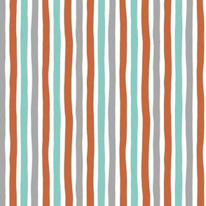Rainbow beams abstract vertical stripes trend colorful modern minimal design boys mint copper gray SMALL