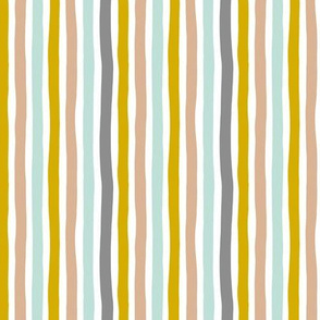 Rainbow beams abstract vertical stripes trend colorful modern minimal design gender neutral gray mint mustard yellow boys SMALL