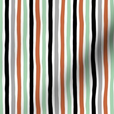 Rainbow beams abstract vertical stripes trend colorful modern minimal design gender neutral mint copper black fall SMALL