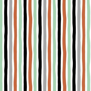 Rainbow beams abstract vertical stripes trend colorful modern minimal design gender neutral mint copper black fall SMALL