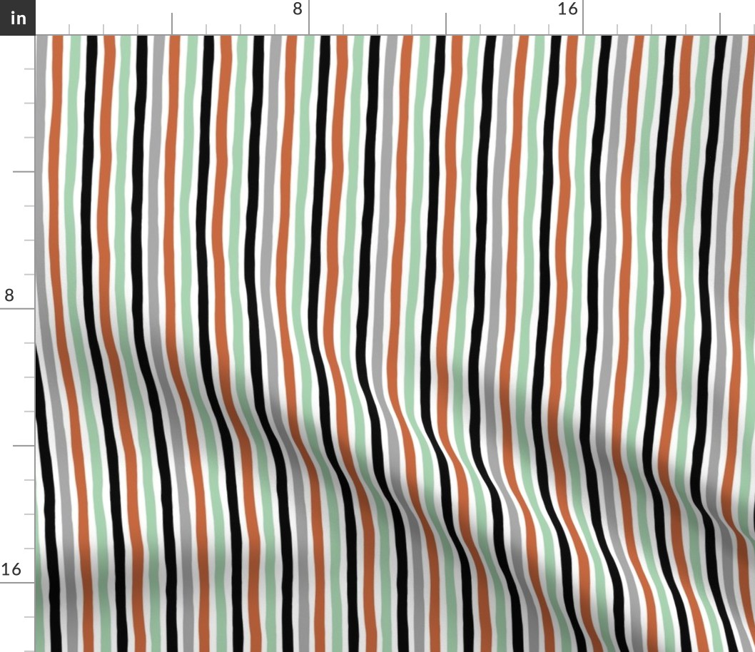 Rainbow beams abstract vertical stripes trend colorful modern minimal design gender neutral mint copper black fall SMALL