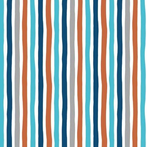 Rainbow beams abstract vertical stripes trend colorful modern minimal design gender neutral blue copper winter SMALL