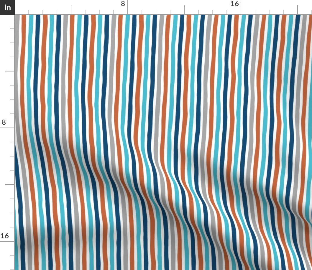 Rainbow beams abstract vertical stripes trend colorful modern minimal design gender neutral blue copper winter SMALL