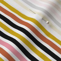 Rainbow beams abstract vertical stripes trend colorful modern minimal design girls autumn pink copper ochre SMALL