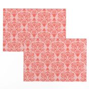 Cat Damask Coral and Blush