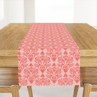 Cat Damask Coral and Blush