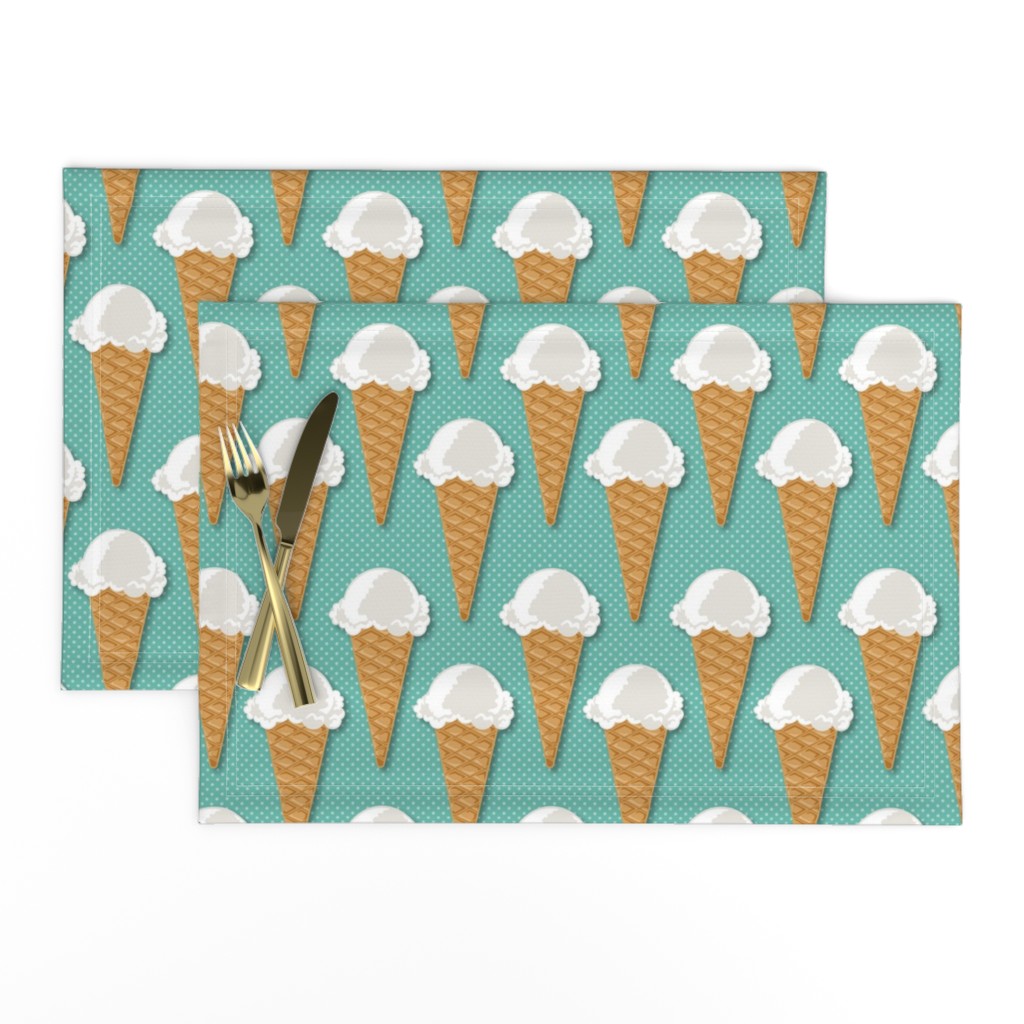 Ice Cream Cone Vanilla Aqua