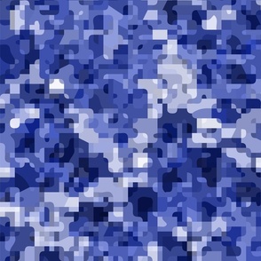 Terrazzo electric blue camouflage Wallpaper