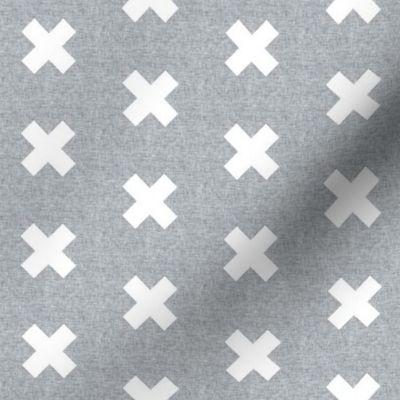 Linen gray cross / grey linen cross