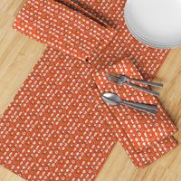 pumpkin spice latte fabric coffee and donuts fall autumn traditions rust - MINI