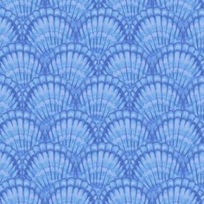 Scallop Shell Overlap blue