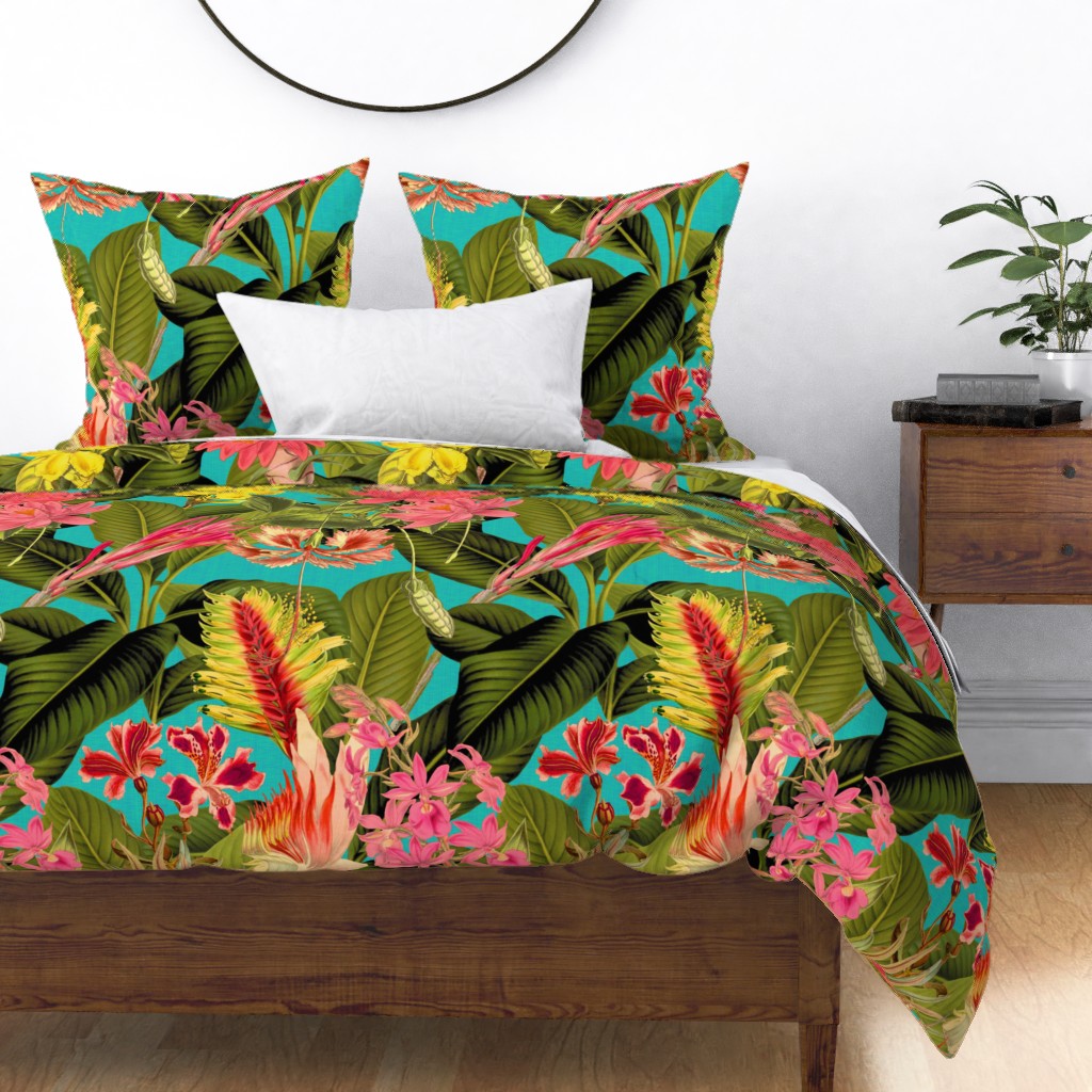 Palm In Palm ~ Floral Fantastico ~ Duvet Cover | Spoonflower