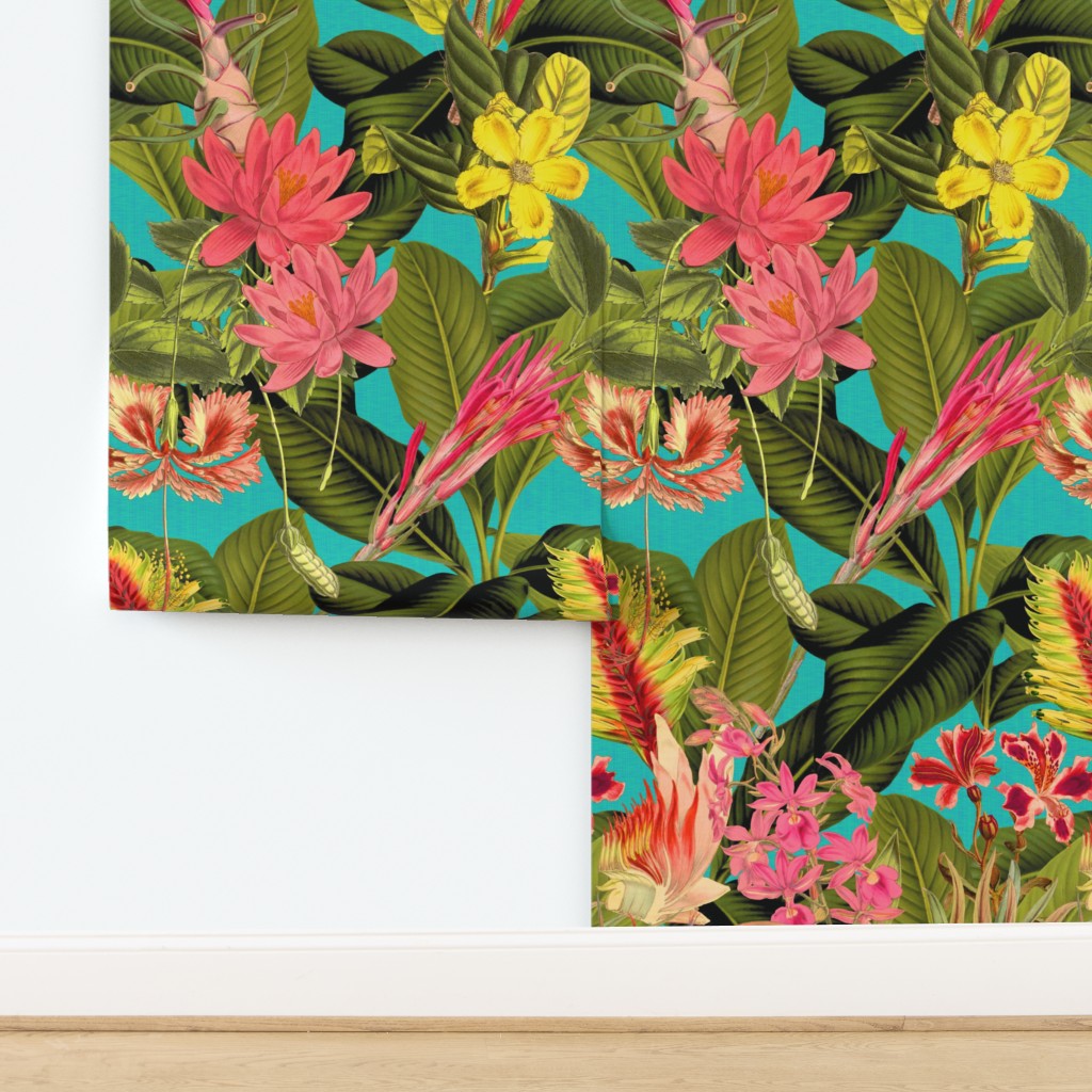 Palm In Palm ~ Floral Fantastico ~ Wallpaper | Spoonflower