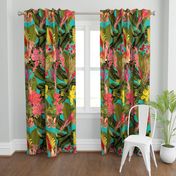 Palm In Palm ~ Floral Fantastico Curtain Panel | Spoonflower