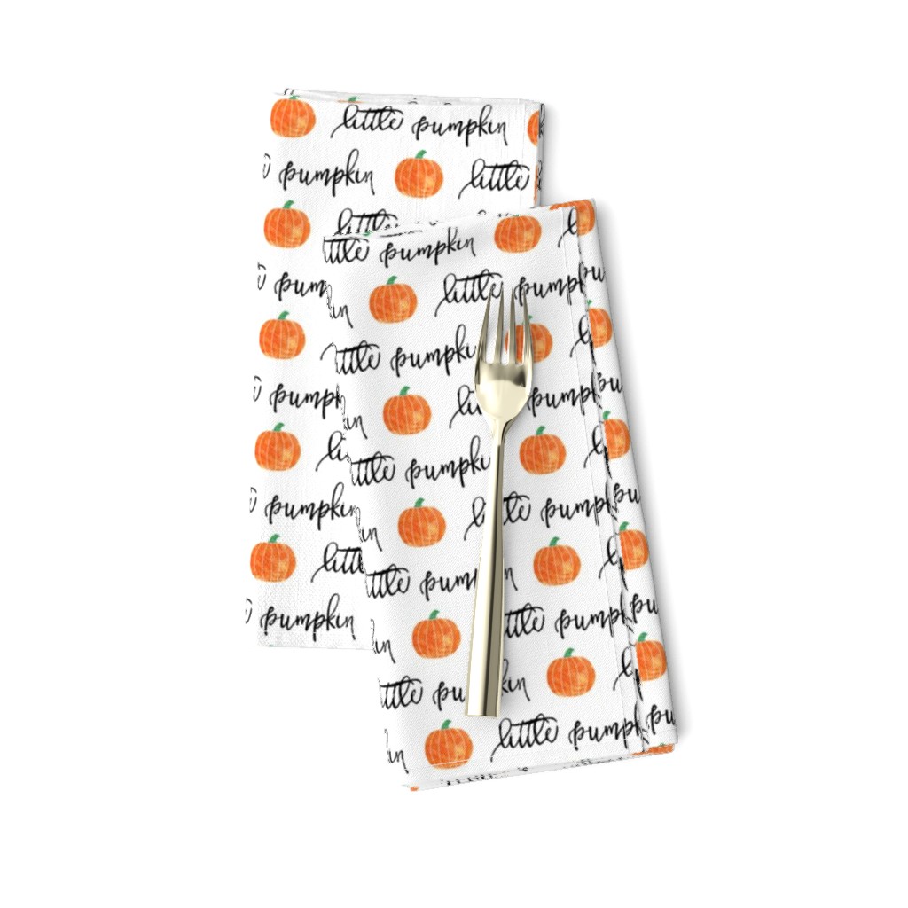 little pumpkin - halloween - white script