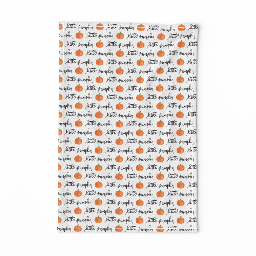 little pumpkin - halloween - white script