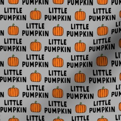 little pumpkin - halloween - grey