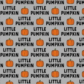 little pumpkin - halloween - grey