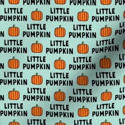 little pumpkin - halloween - aqua