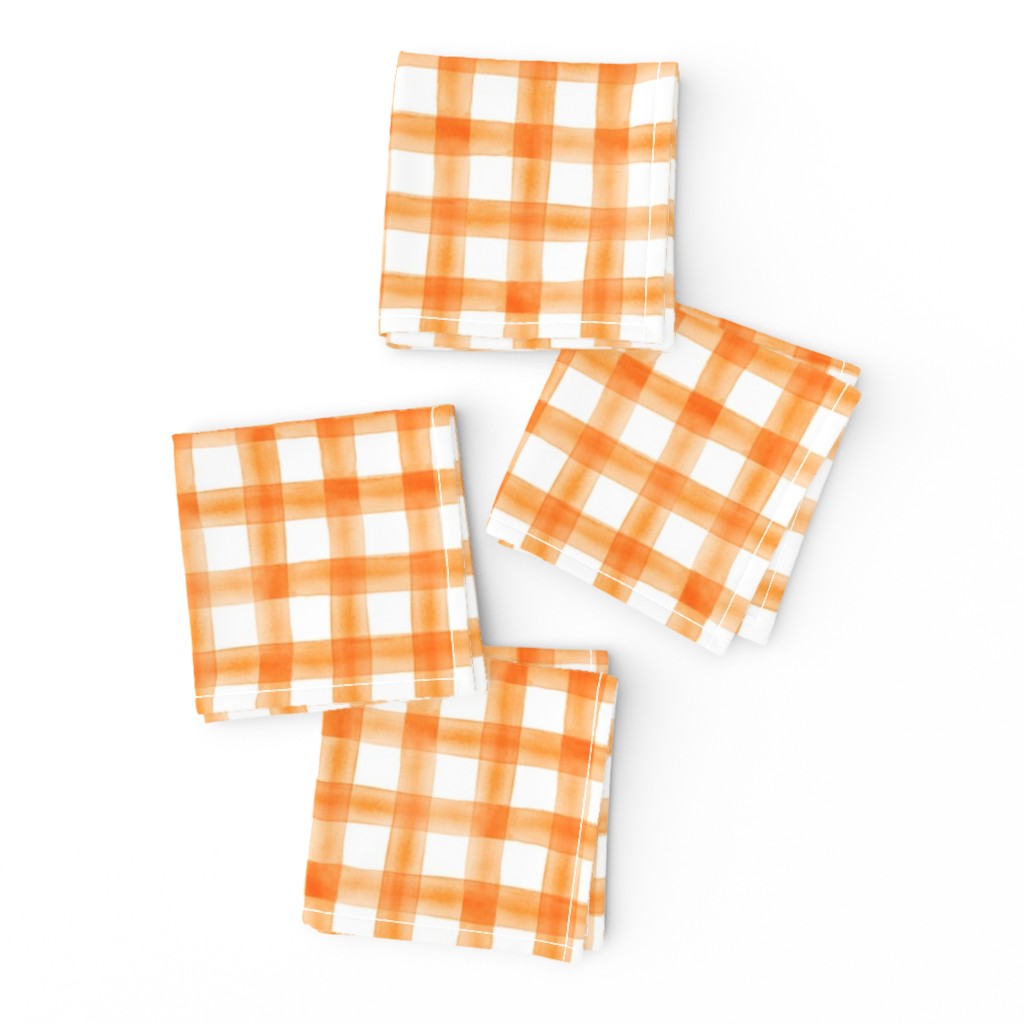 (3/4") watercolor plaid || orange 