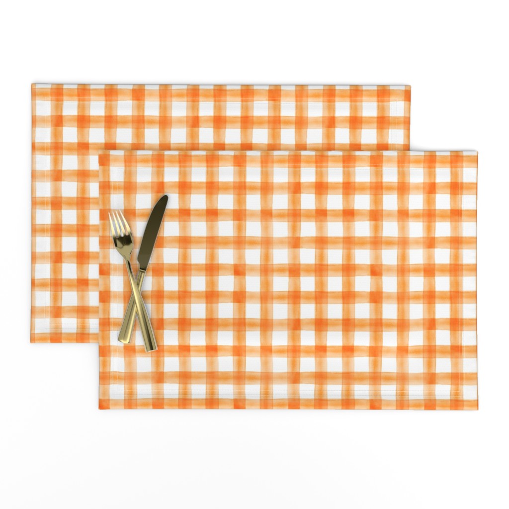 (3/4") watercolor plaid || orange 