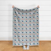 Circles dots and spots raw abstract brush strokes memphis scandinavian style winter gender neutral boys confetti copper blue