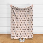 Little Aussie Friends -Large Animal Print - Peach