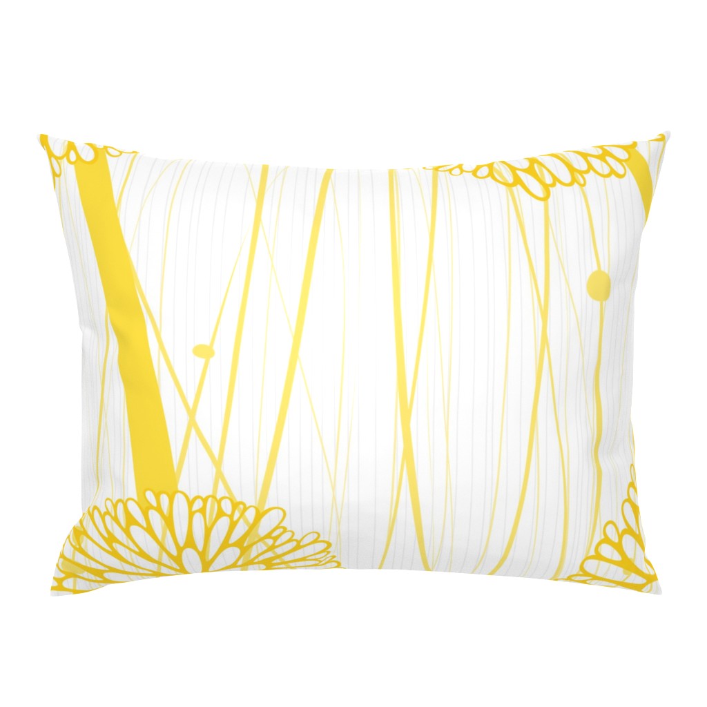 Pom Poms - Large White + Yellow  by Friztin