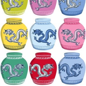 Dragon jars on pure white/jumbo