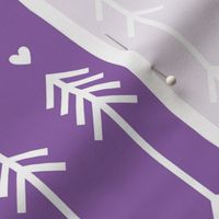 arrows and hearts amethyst purple