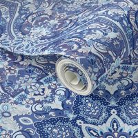 paisley kaleidoscope floral leaf symmetry blue