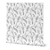 feathers coloring pattern tribal black an white design