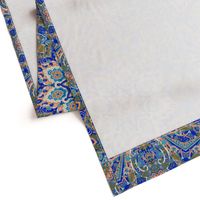 paisley kaleidoscope floral leaf symmetry blue peach