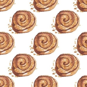 cinnamon roll white pastry food