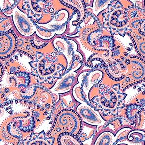 Paisley-sixties-hippie-swirl-orange-white