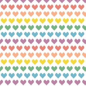 Rainbow of Hearts* || vintage kids t-shirt stripes