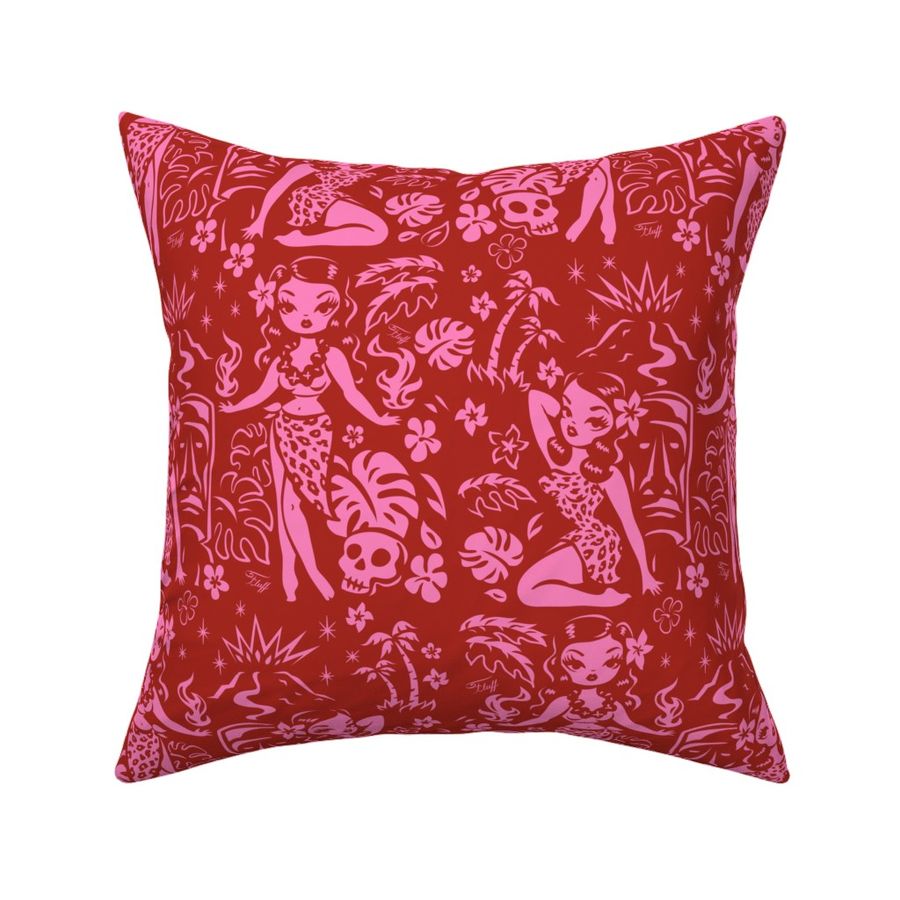 Large-Tiki Temptress -pink-red