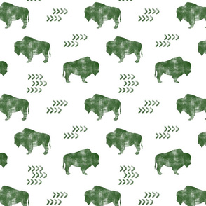 distressed buffalo || green