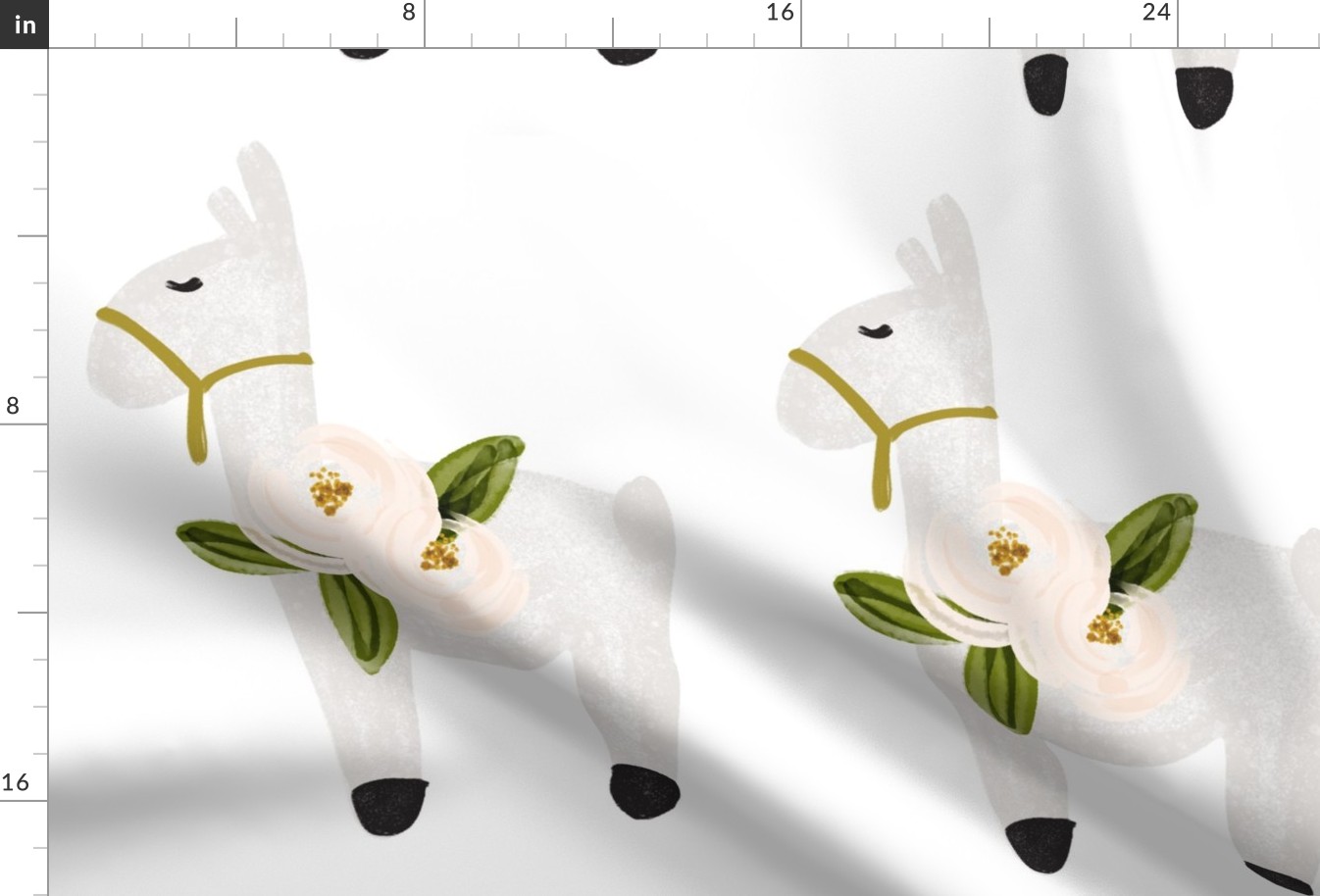 floral llama plushie fronts // 8
