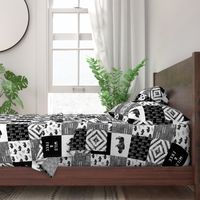 Buffalo - Wild and Free - Black, Grey, White - boho style 