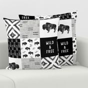 Buffalo - Wild and Free - Black, Greige, White - boho style