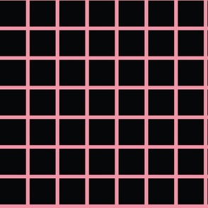 Pink Black Checkerboard 