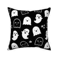 "Happy Ghosts" Black and White for Hallloween