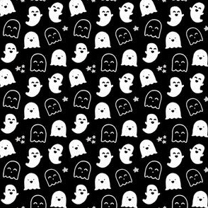 MINI scale "Happy Ghosts" Black and White for Halloween
