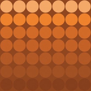 Mid-Century Modern Circles - brown orange 1.75 inch