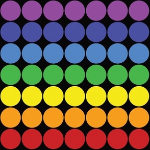 Retro Rainbow Circles Multi-color 1.75 circles