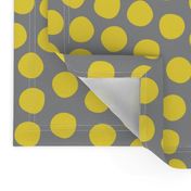 Organic random dots yellow grey