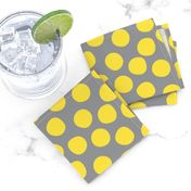 Organic random dots yellow grey